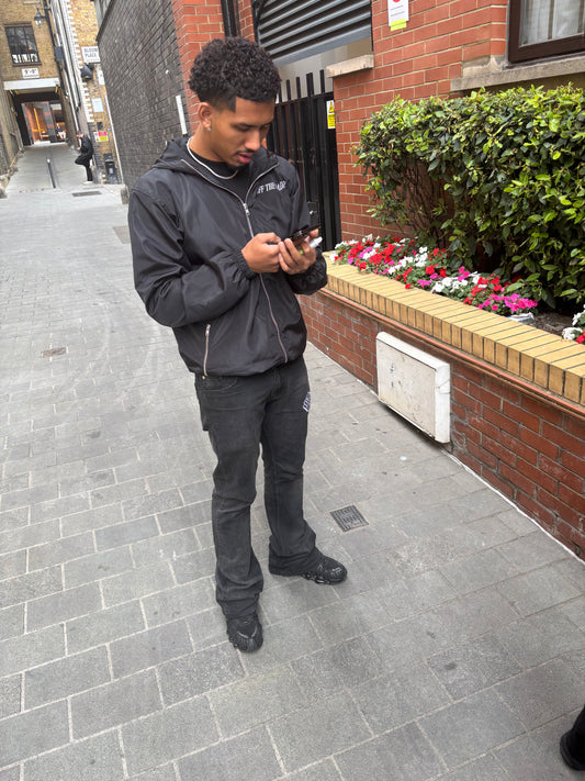 Black Windbreaker Jacket