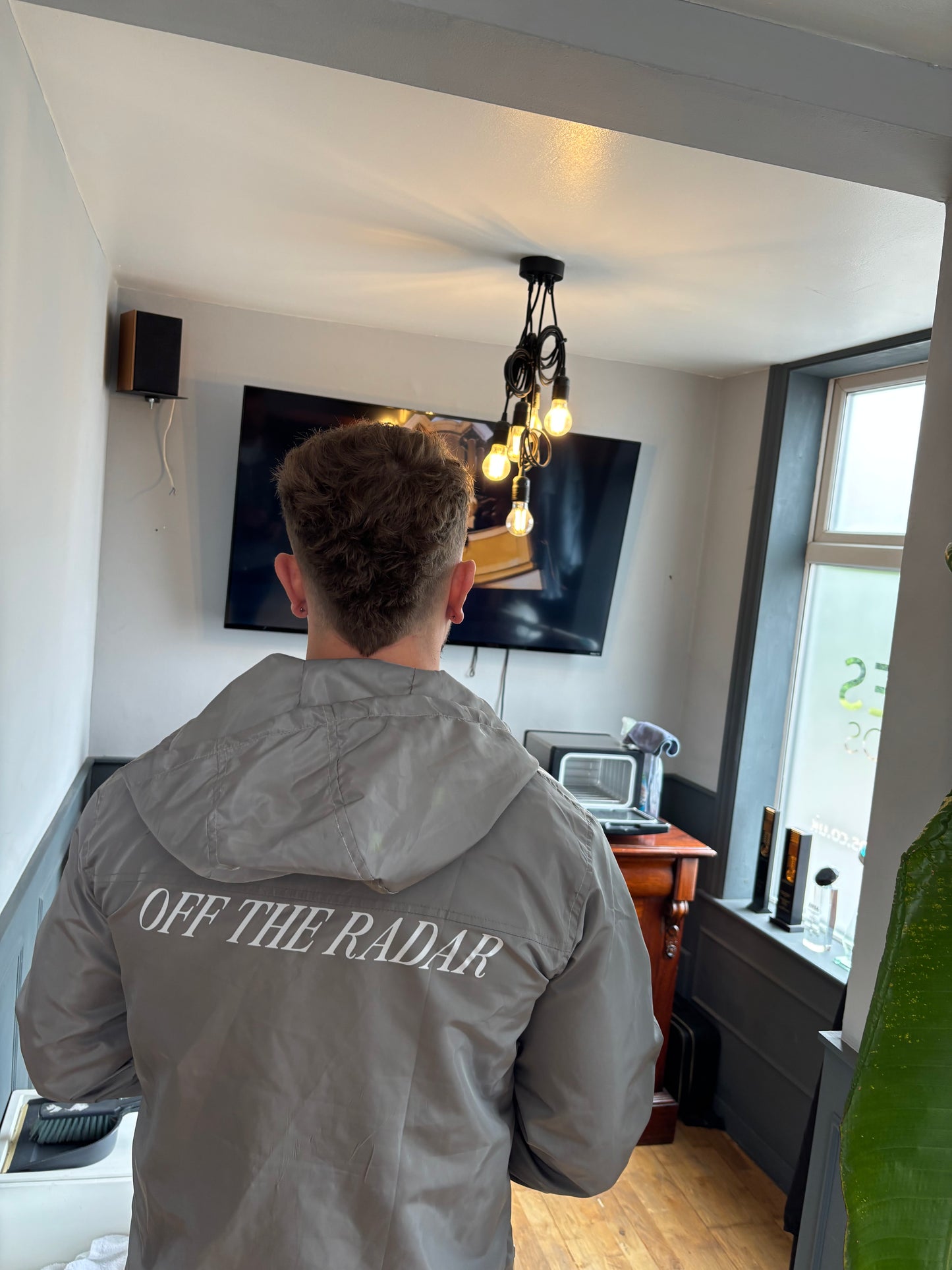 Grey Windbreaker Jacket